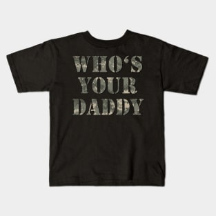 Funny Military Dad Army Camo Kids T-Shirt